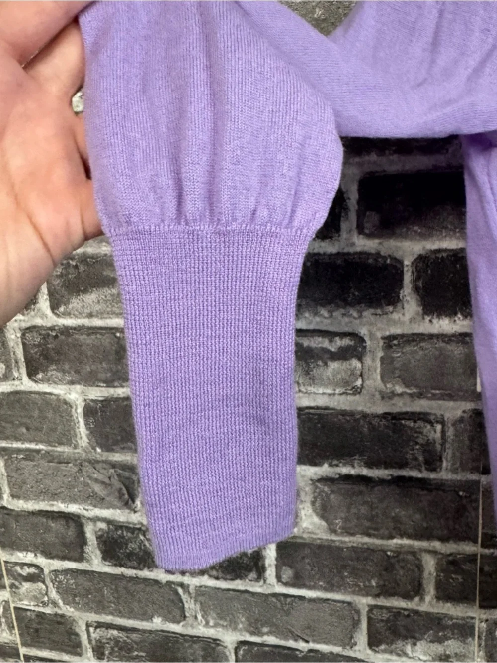 J. Crew Halle crewneck sweater Hampton purple merino wool